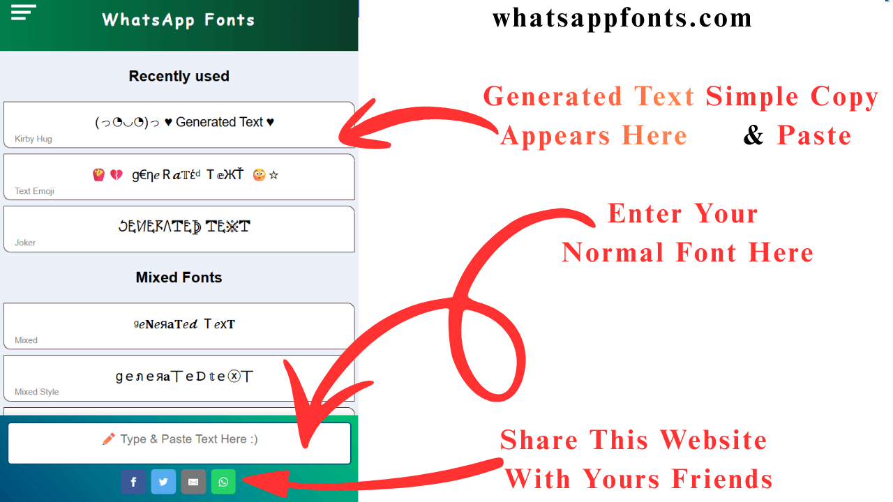 How To Use Whatsapp Fonts Generator